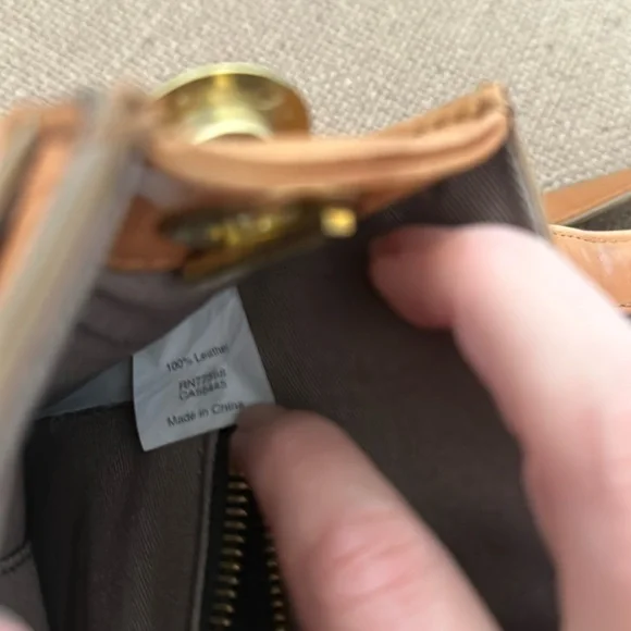 J Crew leather light brown shoulder bag - Picture 11 of 12